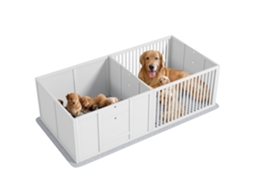 Caixa de Parto para Filhotes, com Base, Madeira, 166x80x50cm | S/MARCA