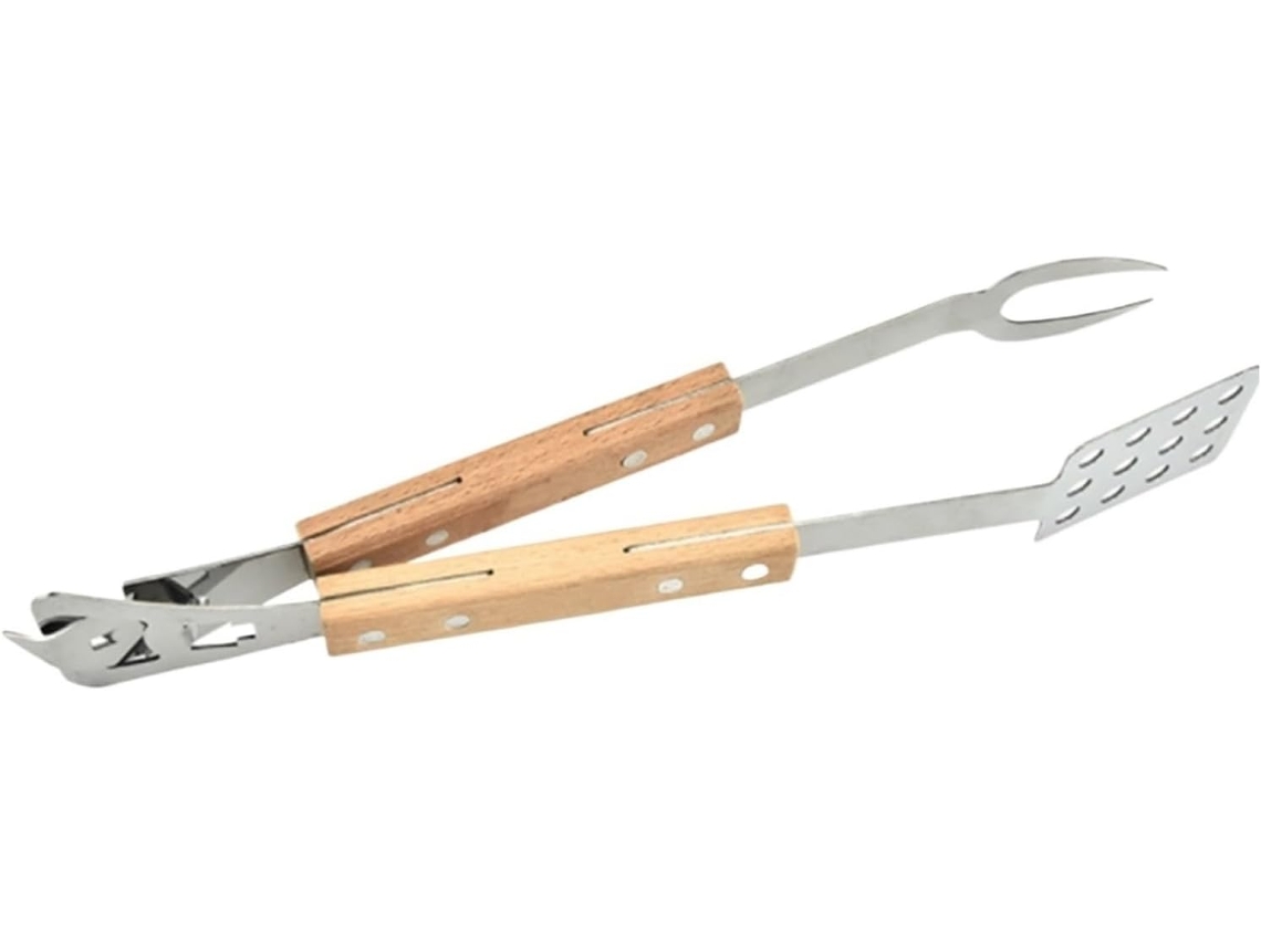 Pinças De Cozinha Para Grelhar Buffet Com Cabos Madeira, Ideais Para Uso Em Camping Ao Ar Livre, Utensílios De Cozinha