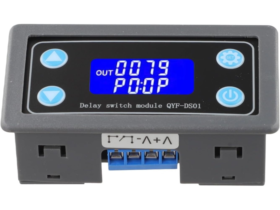 Módulo De Relé Retardo Digital 6v A 30v Dc Com Display Lcd