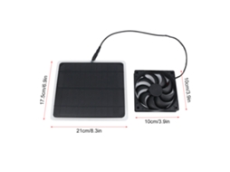 Ventilador Solar 10w 12v para Casa de Galinhas