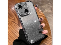 Capa De Tpu Para Iphone 14 Plus - Glitter Degradê De Diamante