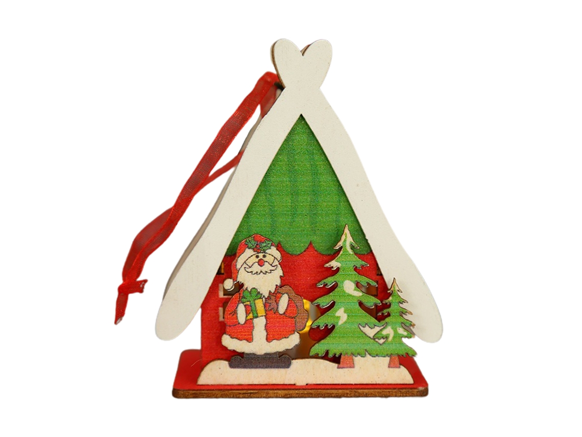 Laxiscreed Decoração De Natal Em Madeira Colorida E Lumiosa Para Casa E Presentes Natalícios