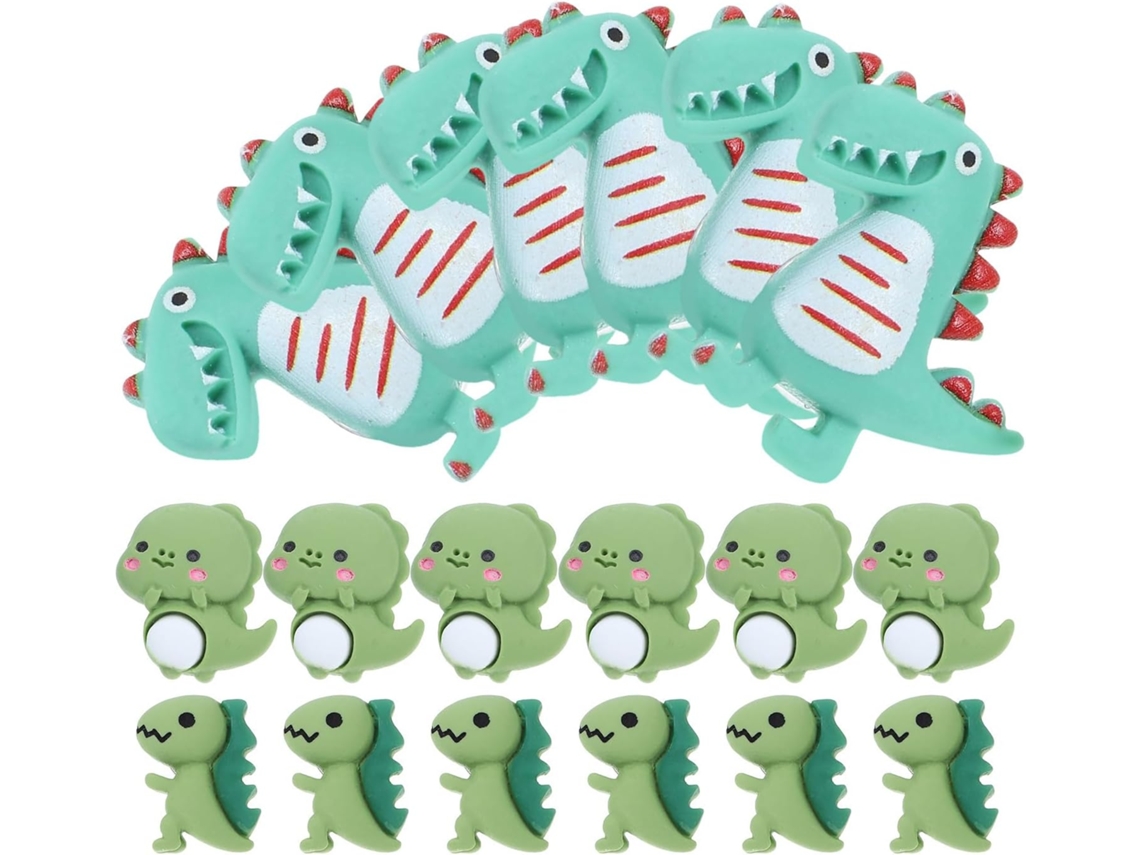 Tachinhas decorativas Lurrose, tachinhas de resina segura em formato de dinossauro para anotações e documentos. Design exclusivo.