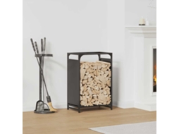 Vidaxl Suporte Para Lenha 44x28x65 Cm Aço Laminado A Frio Preto