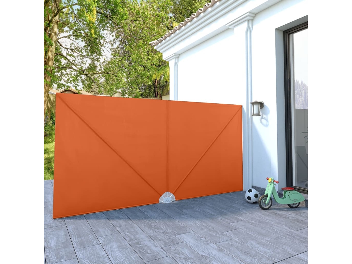 Vidaxl Toldo Lateral Dobrável Para Terraço 400x200 Cm Terracota