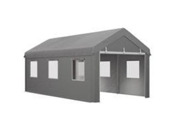 Tenda de estacionamento 6x2,95x2,78m em aço galvanizado com lona PE 160g/m²