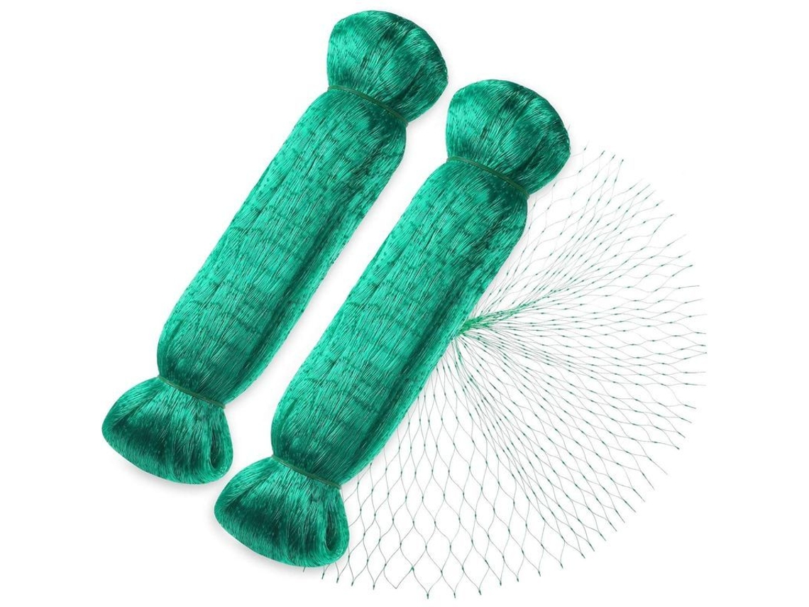 Red De Protección Anti Pájaros Para Jardín, 2 Piezas 4x10m Verde, Red De Plantas Pe Duradera, Protege Frutas Y Verduras