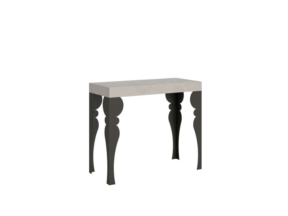 Mesa De Console Extensível Paxon Small Premium Cashmere 90x40/196 Cm Itamoby
