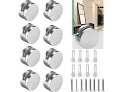 Conjunto De 8 Espaçadores Para Montagem Com Presilha Para Vidro, Acrílico, Quadros, Arte De Parede, Montagem Com Parafuso, Liga De Zinco, Clipe Para E