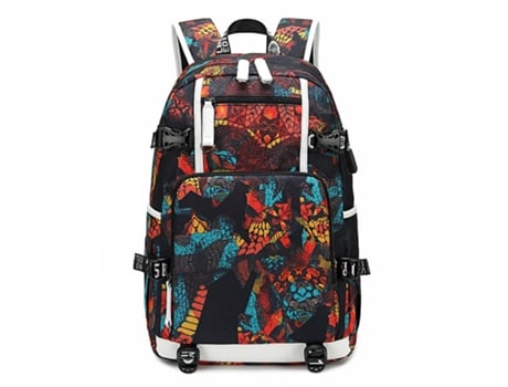 Mochila BLEWADY simples casual mochila de homem de 16 polegadas Impresso vermelho