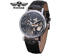 (estilo 3) Relógio Mecânico Manual Esqueleto Banhado A Ouro, Esportivo, Para Uso Profissional E Casual, Com Pulseira De Couro.