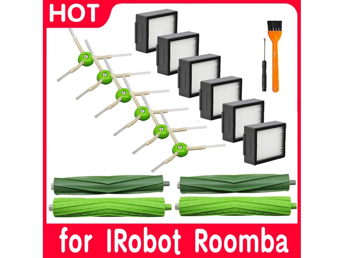 Escova Rolo Filtro Hepa Escova Lateral Para Irobot Roomba I7 I7 E5 E6 I3 Série Ei Robô Aspirador De Pó Saco De Papel Acessórios Brilvibera