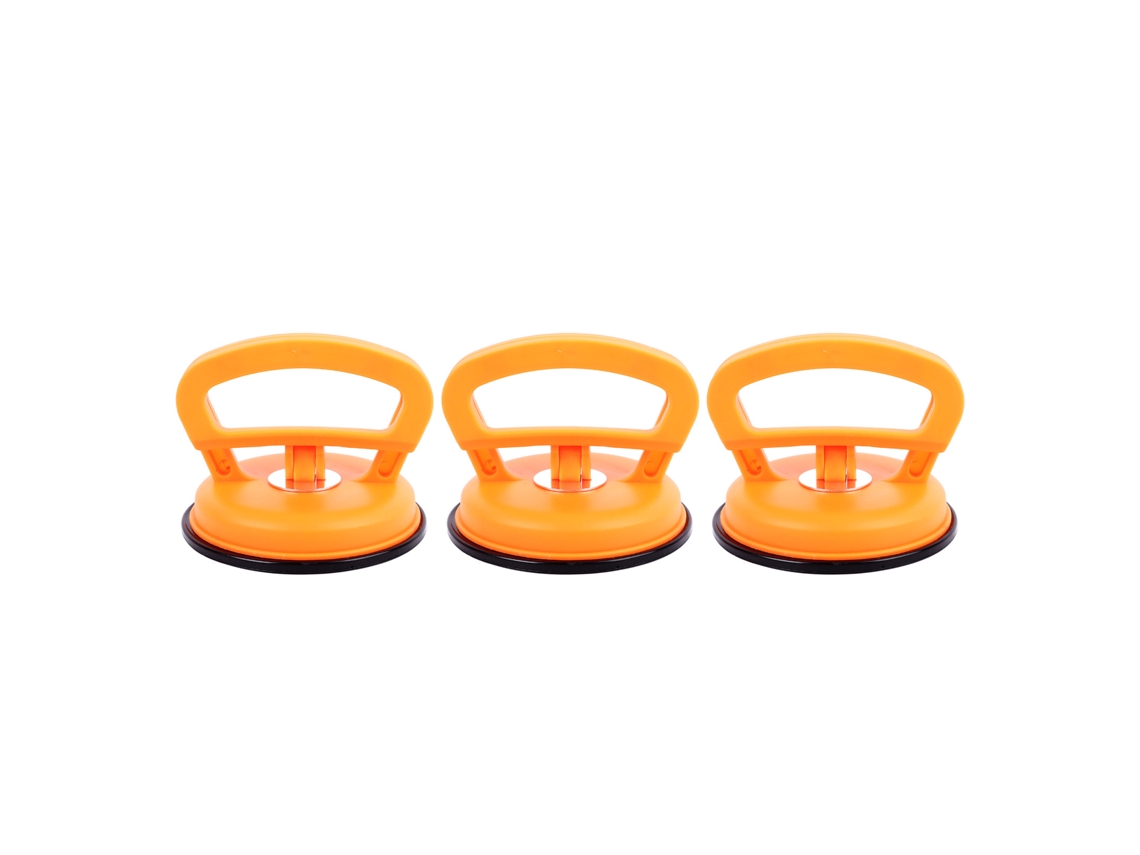 Conjunto de 3 ferramentas de sucção para reparo automotivo, extratores de plástico resistentes para vidro e carros.