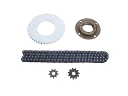 Kit de engrenagem e corrente Mali T8f com 116 links, 44t, para kart e mini motos