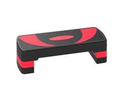 Step Aerób. Anti-derr. Alt. Regul. 3 Niv. 10/15/20cm, Carga 150kg, 80x31x20cm, Vermelho