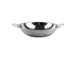 Panela de sopa de aço inox binaural de grande capacidade, 10.2in | S/MARCA