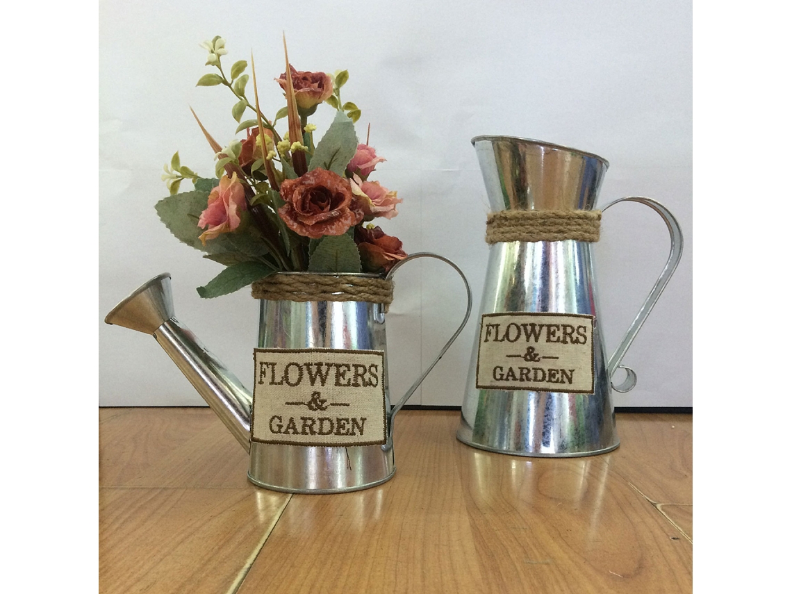 Vaso (balde De Ferro Retro, Arranjo De Flores Para Mesa) Eoocoo