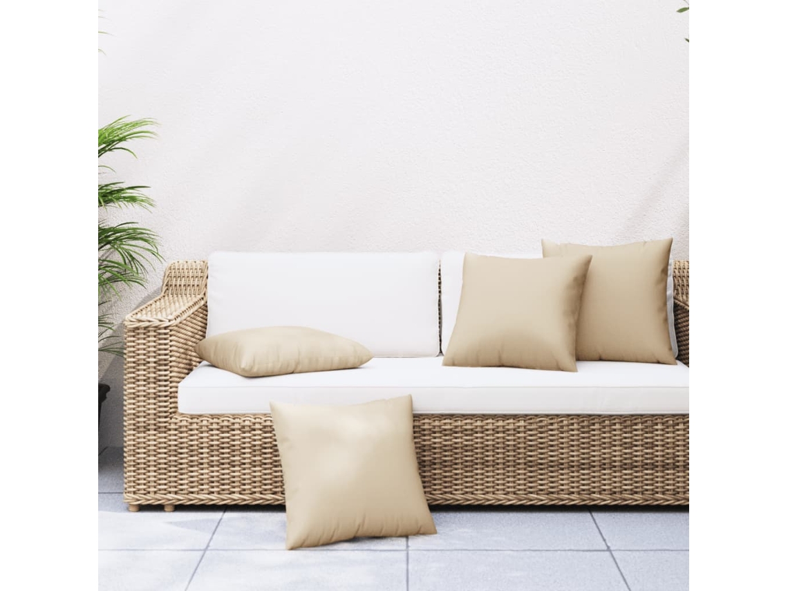 Vidaxl Almofadas De Sofá 4 Pcs 60x60 Cm Tecido Bege