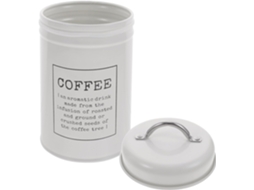 Pote Hermético Europeu De Metal Branco Para Café, Chá E Açúcar