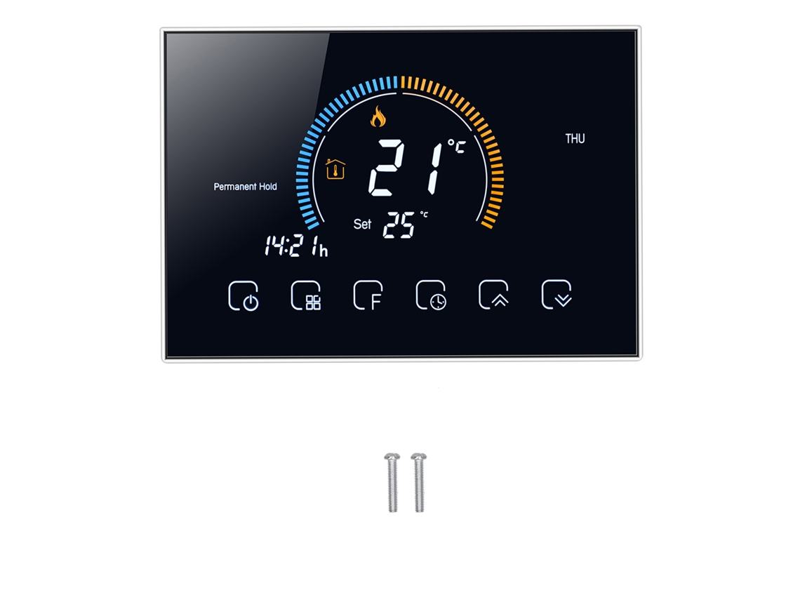 Laxiscreed Termostato Inteligente Luminoso Para Eletrodomésticos Com Controle De Temperatura E Tela Táctil Lcd