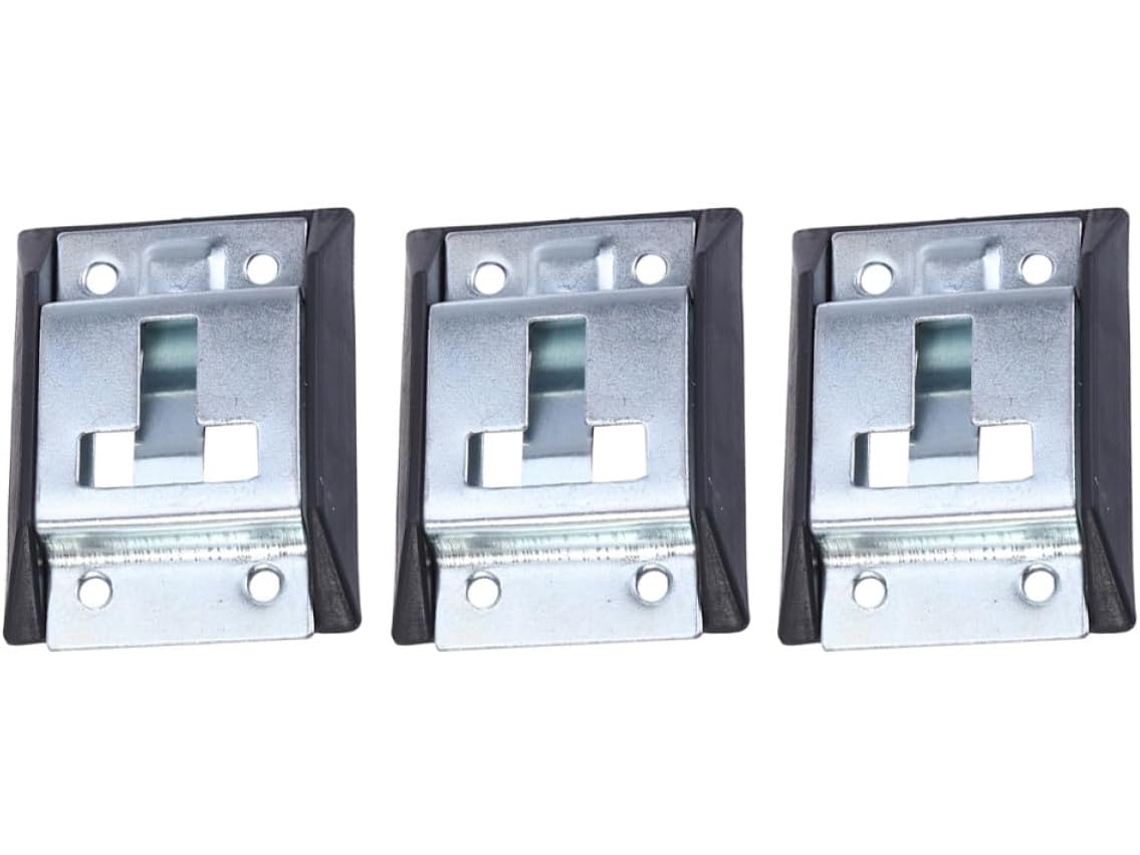 Conjunto De 3 Fechos Galvanizados Para Portas Reboque Carga,suportes Ferro Zincado Reforçados,