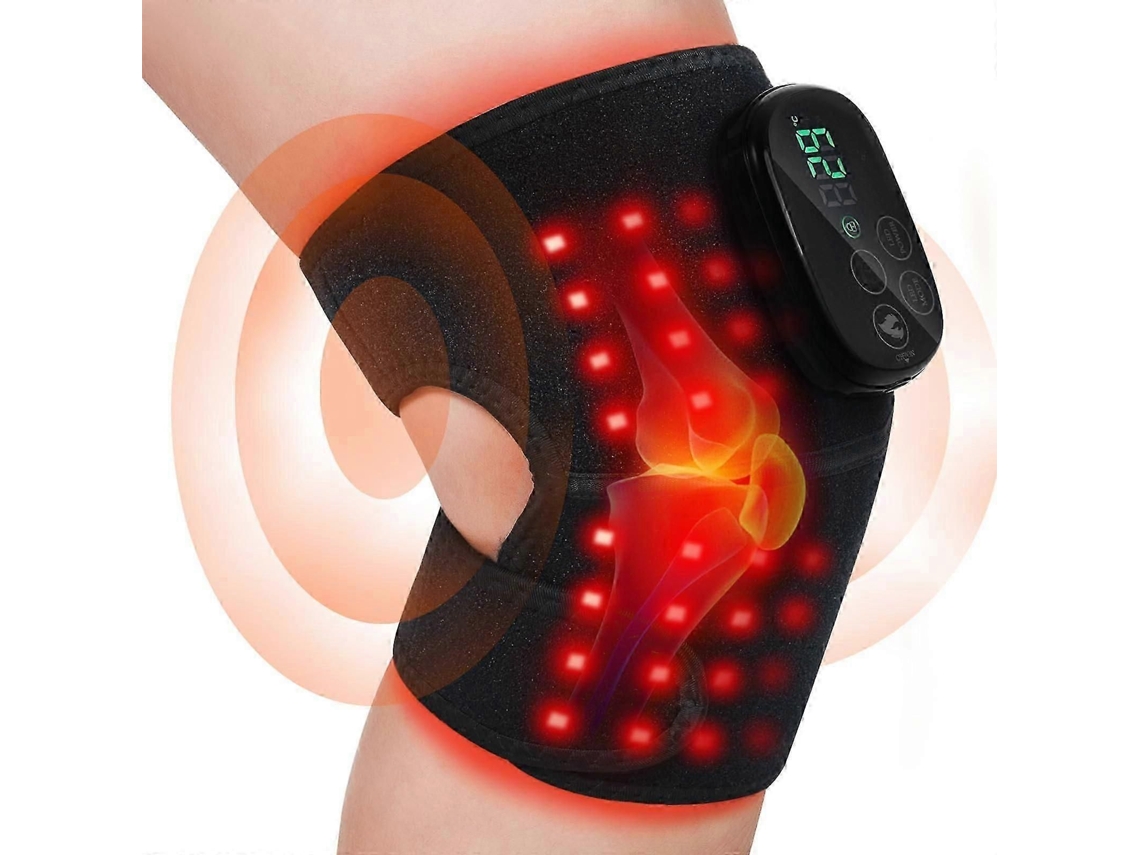 Massageador de Joelho com Terapia Luz Vermelha, Controle Remoto Sem Fio Recarregável, Vermelha 6 60 Nm a 850 Nm. GOKOCO