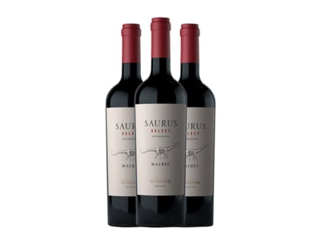 Vinho SCHROEDER Saurus Select Malbec Patagonia (0.75 L - 3 Unidades)