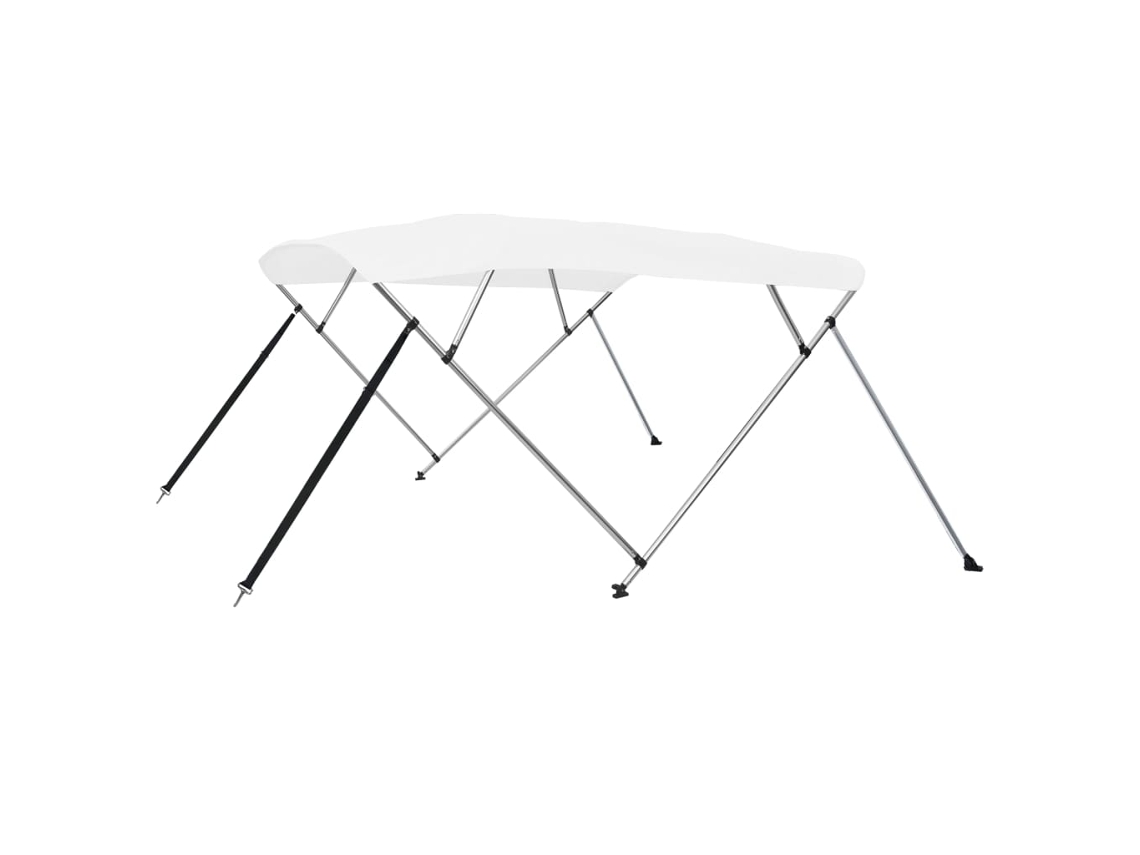 Vidaxl Toldo Em 4 Arcos Bimini 243x180x137 Cm Branco