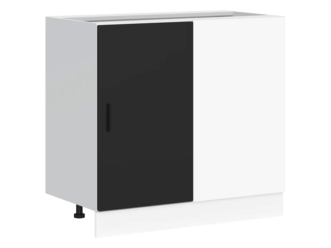 Kitchen Base Cabinet, Kitchen Base Cabinets Vidaxl Preto Madeira Processada (n/a)