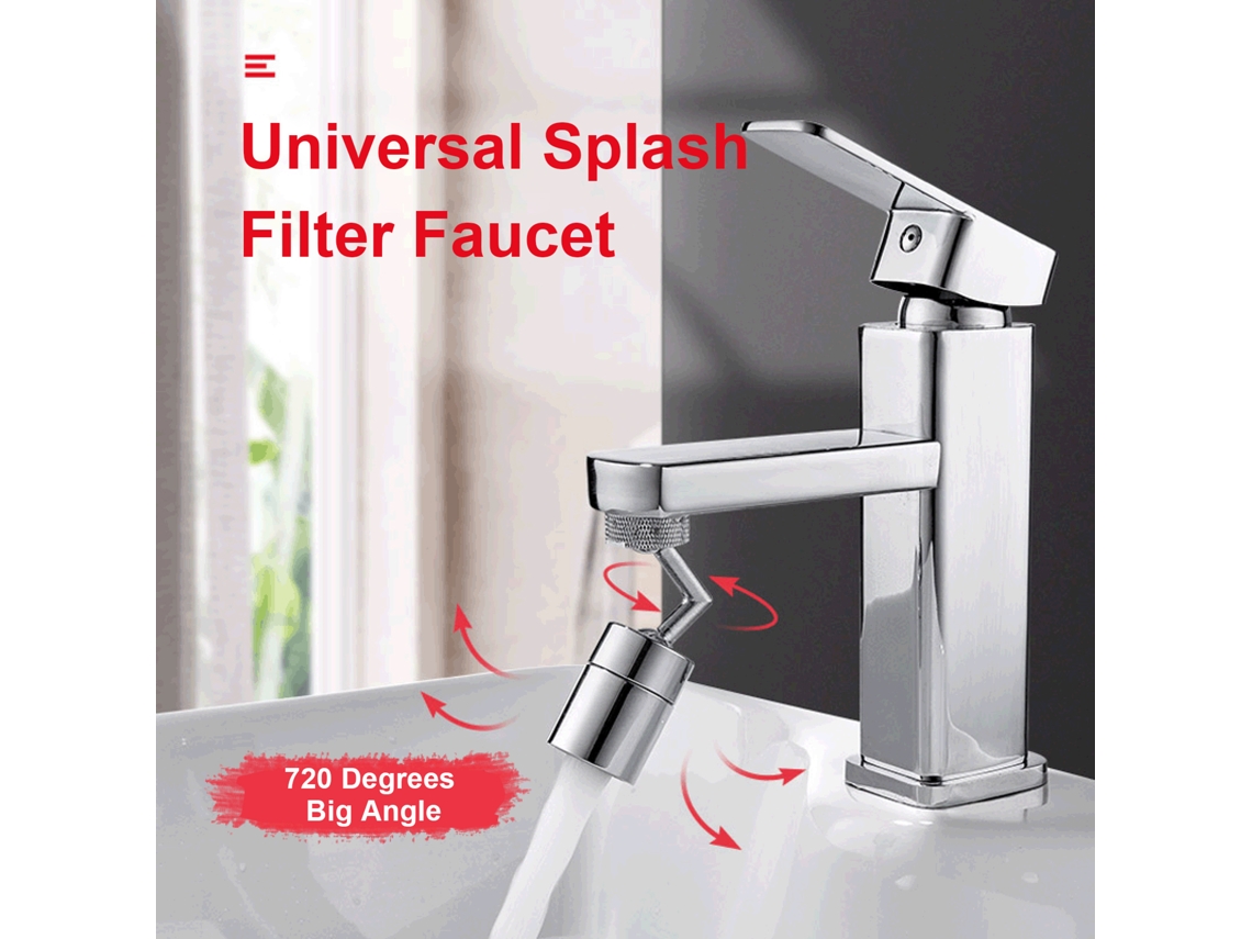 Filtro Anti salpicaduras Torneira Universal 360° Aerador Cozinha Banheiro Extensor Econômico S/MARCA