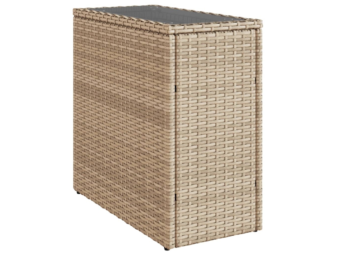 Garden Side Table, Garden Side Tables Vidaxl Bege Rattan / Vime (n/a)