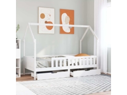Estrutura De Cama Infantil C/ Gavetas 90x190 Cm Pinho Maciço
