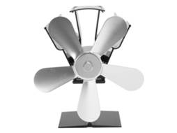 Ventilador de Estufa Madeira 5 Lâminas Prateado