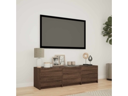 Vidaxl Rack De Tv Com Led 140 X 34 X 40 Cm Carvalho Castanho