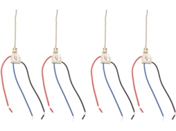 Interruptor De Corrente Elétrico 4 Peças Para Ventilador Teto Com Luz, Controle Simples E Durável Para Luminárias De