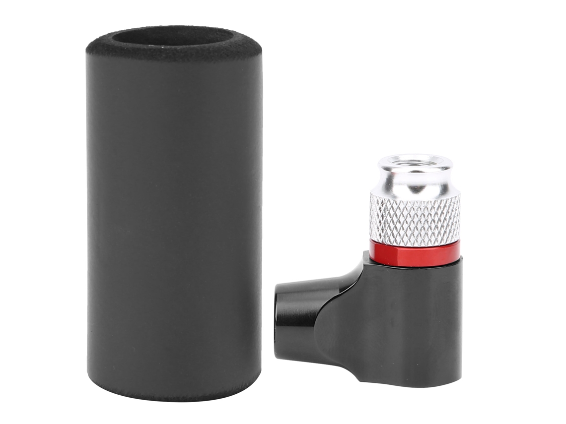 Inflador De Co2 Manual Portátil Mini Para Bicicleta Com Mangueira De Esponja Alumínio Preto