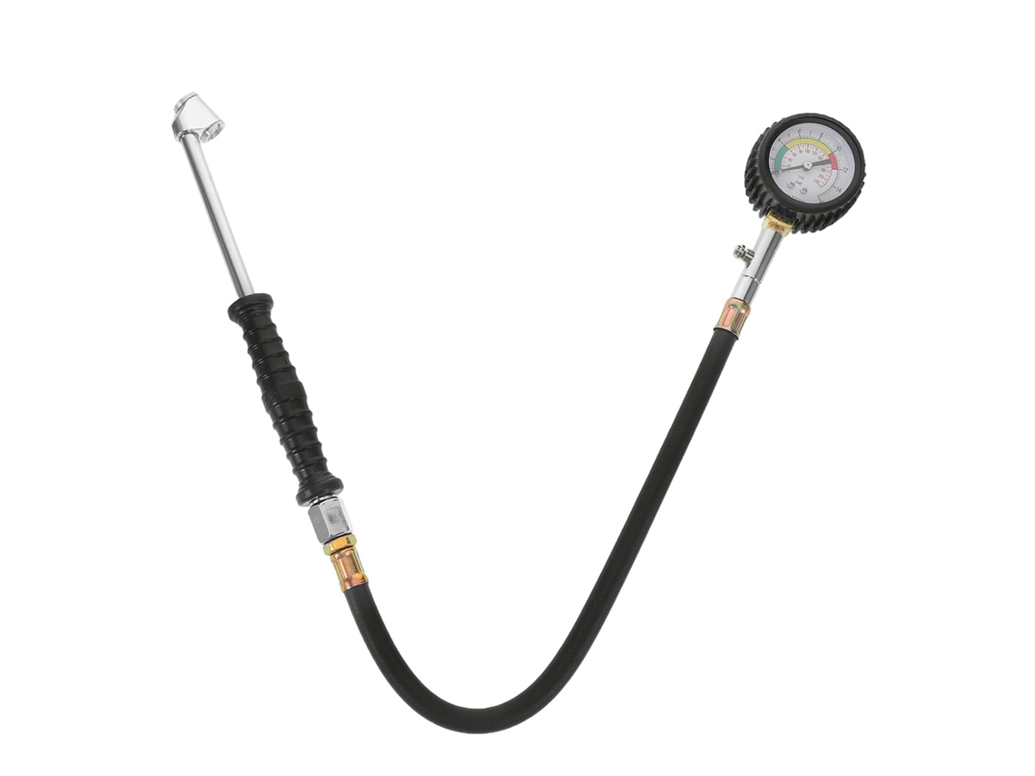 Medidor de pressão de pneus em metal resistente – Ferramenta de medição precisa