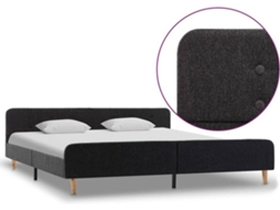Bed Frame, Bed Frames Vidaxl Cinzeto Tecido (180 X 200 Cm)
