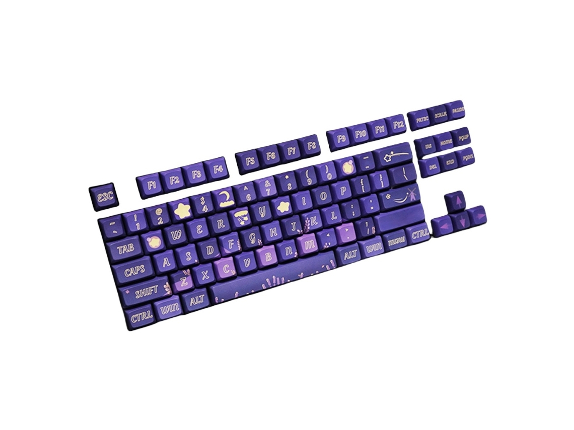 Lurelia Keycaps Sublimação Tinta Teclados Mecânicos Pbt Perfil Xda 127 Teclas Para Teclado Mecânico