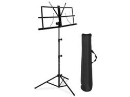 Estante de Partitura Dobrável Preta, Compacta, com Altura Ajustável e Estável para Apresentações AQUAFORGE
