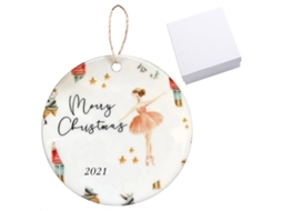 Ornamento de Árvore de Natal com Quebra-nozes e Fada em Acrílico LAXISCREED