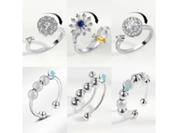 Anillo Giratorio De Latón Unisex (6 Piezas)