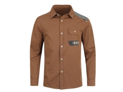 2026 camisa Casual para Hombre Mystdiy Con Solapa Y Diseño de Empalme Manga Larga