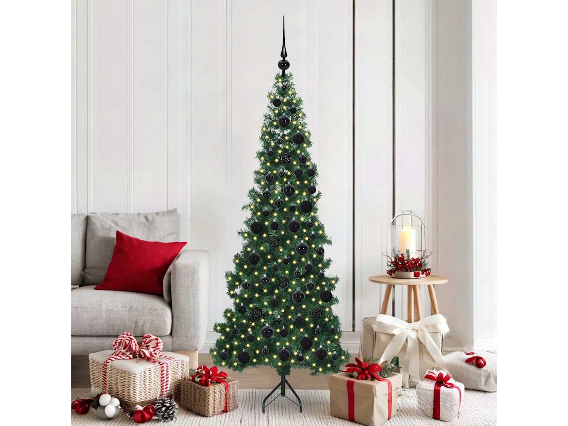 Vidaxl Árvore De Natal Artificial De Canto Verde 180 Cm Pvc E Metal