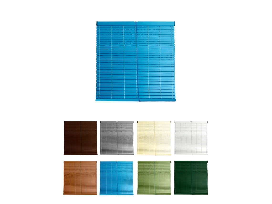 Persiana De Pvc Alicantina Con Polea Metálica | Persiana Enrollable | Estor Enrollable Para Ventanas, Puertas, Salón Y Cocina Azul 95 X 220 Cm