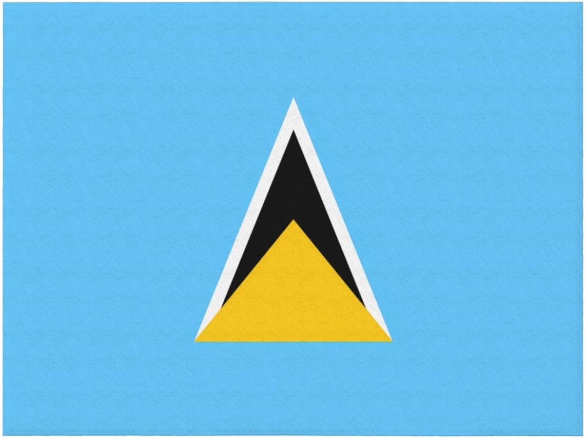 Manta de Flanela Ultramacia Phayah com Estampa da Bandeira Santa Lúcia Ideal para Sofá Cama Sala Estar Escritó