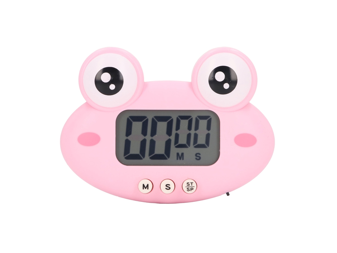 Cronômetro Digital Sapo Rosa Desenho Animado Cute