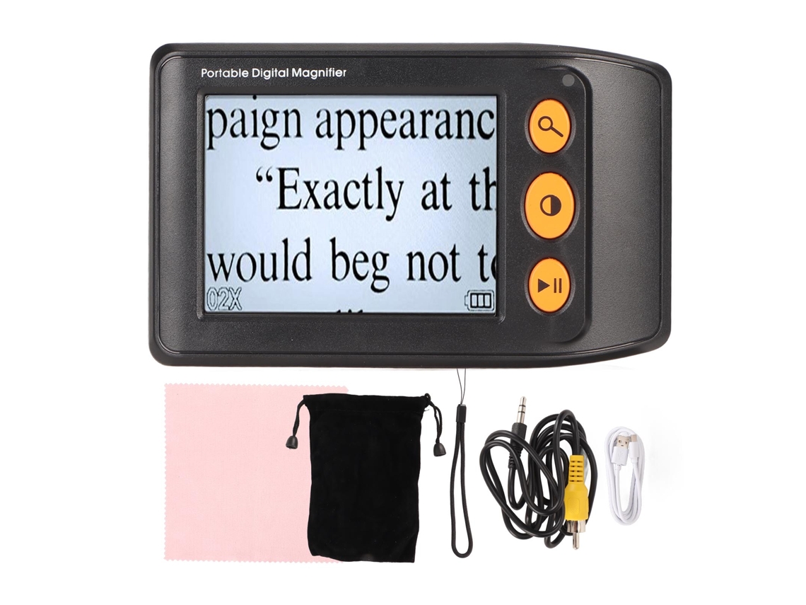 Lupa Digital 3.5" Lcd 2-25x Com Saída Av