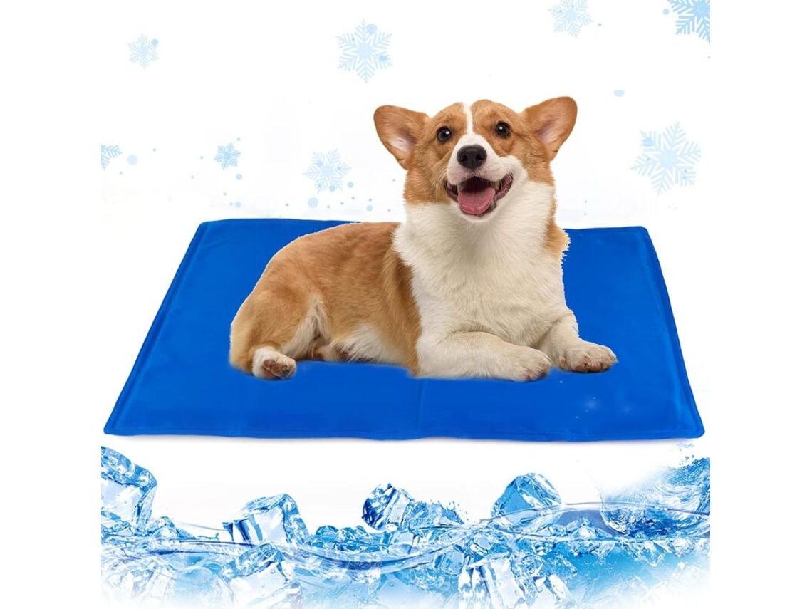 Tapete Refrescante, com Gel, para Cães e Gatos, Uso no Verão, 90x50 Cm, Azul AQUAFORGE