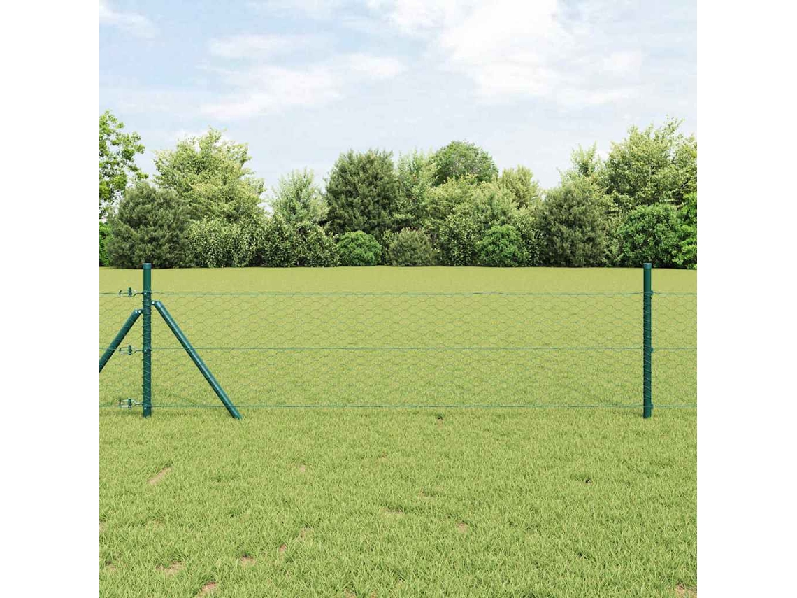 Vidaxl Cerca Hexagonal Verde 0,4 X 50 M Pvc